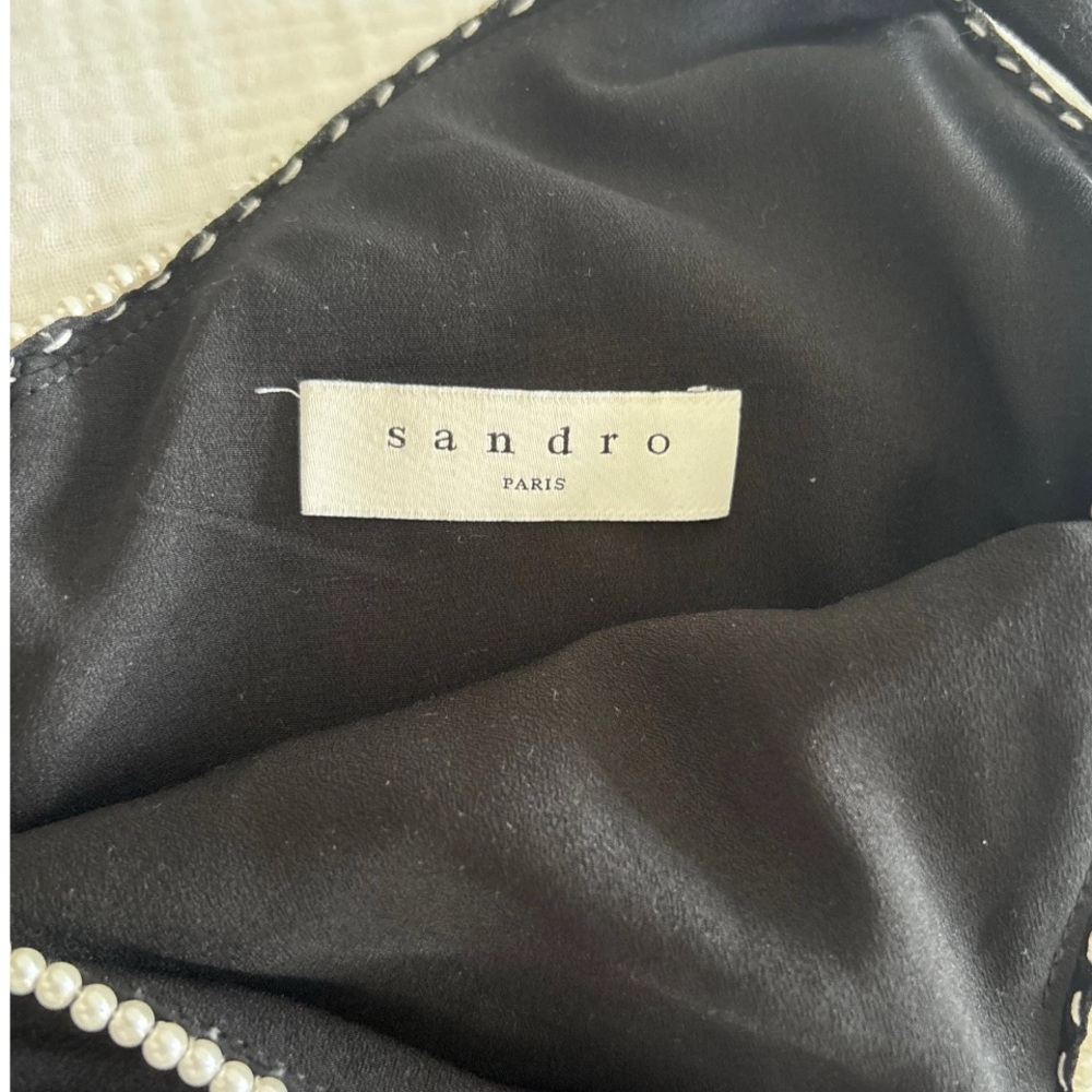 SANDRO ELLANDE JUMPSUIT WITH BEADED V NECK - Picture 11 of 13